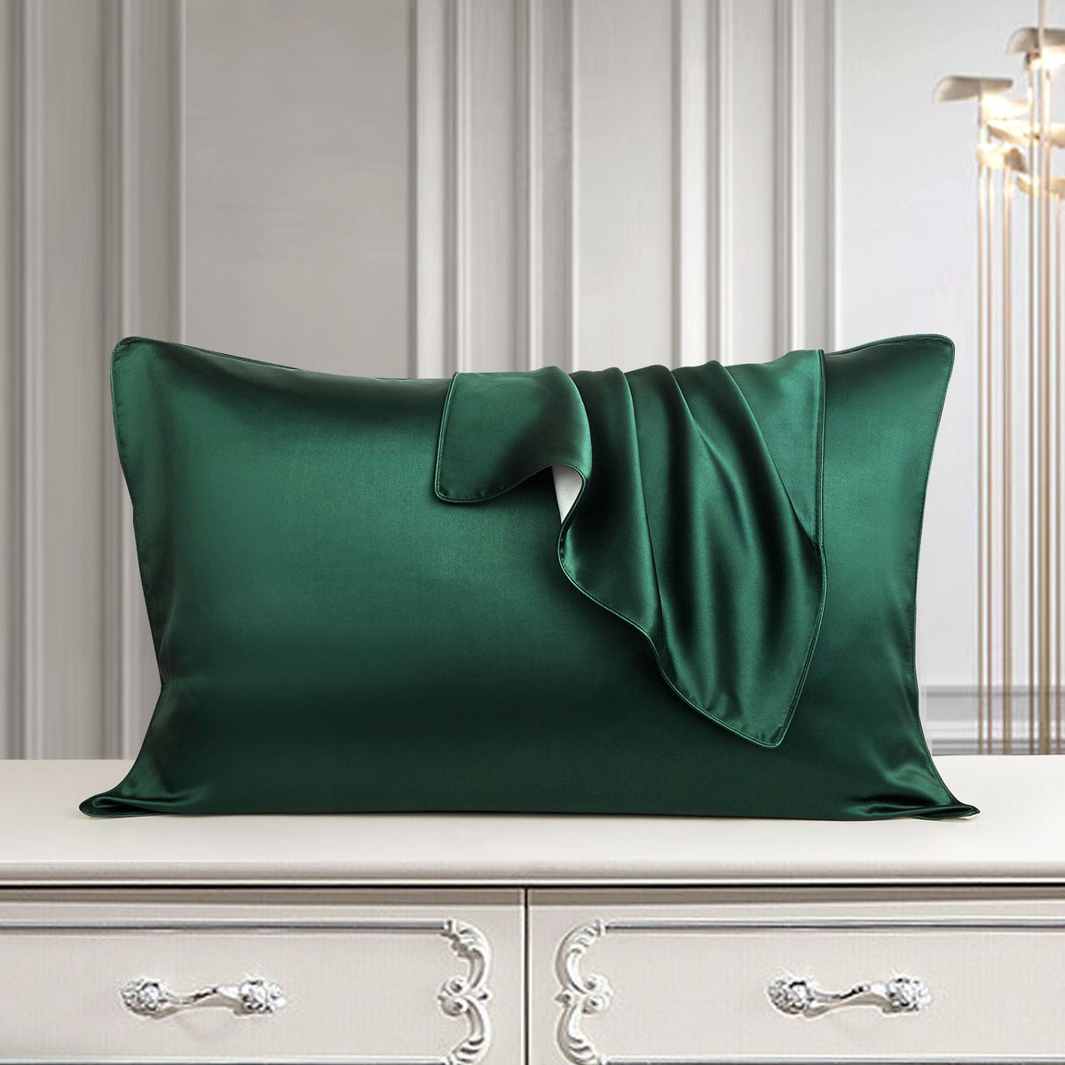 Taie d'oreiller Suite Nomade, coloris vert émeraude