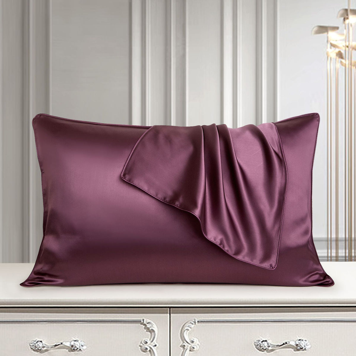 Taie d'oreiller Suite Nomade, coloris violet foncé